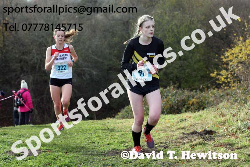 Womens under-17s and under-20s 2017 Start Fitness North Eastern Harrier League, Aykley Heads, Durham. Photo:  David T. Hewitson/Sports for All Pics